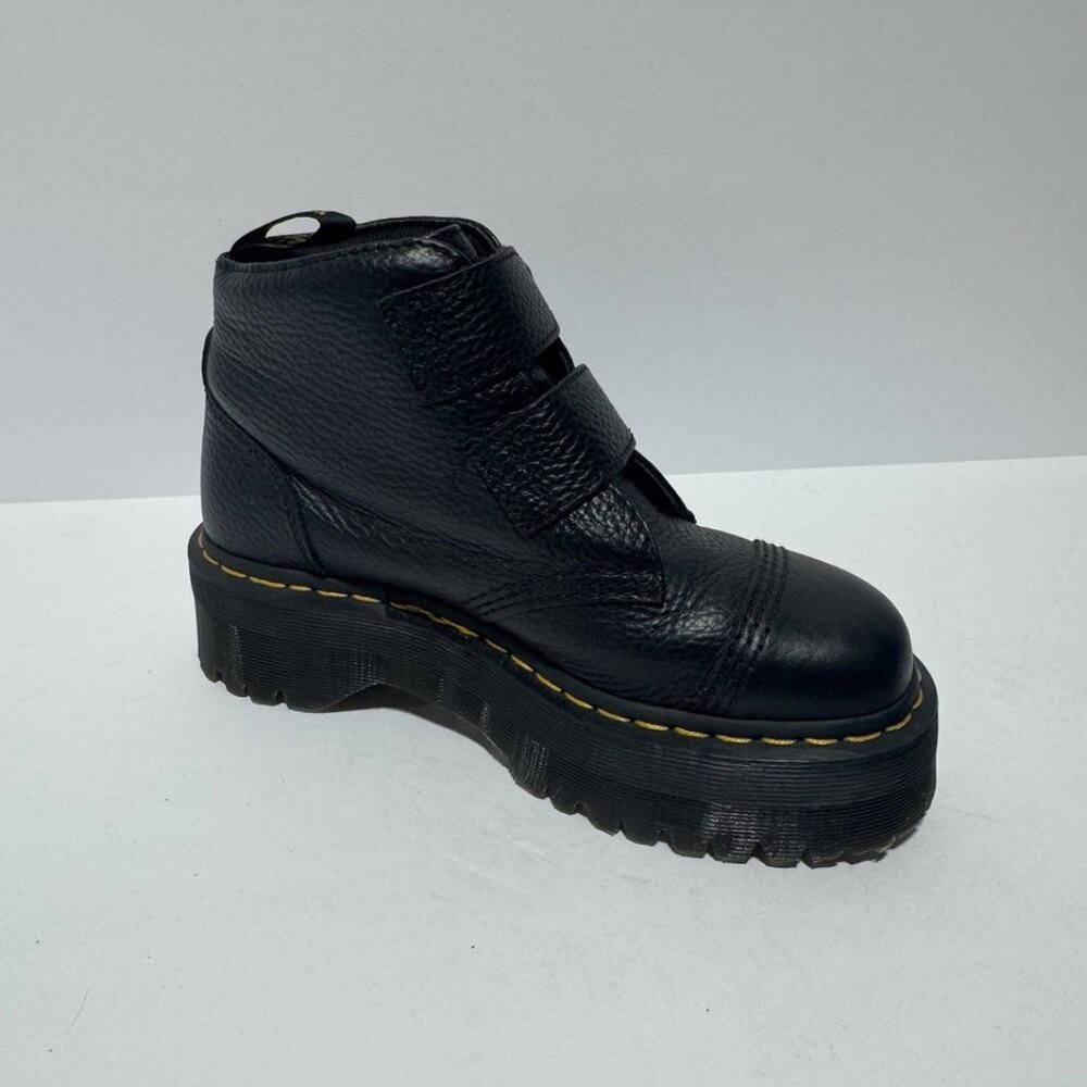 Dr Martens Womens Devon Flower Buckle Boots Black Size 7 M - Picture 2 of 5